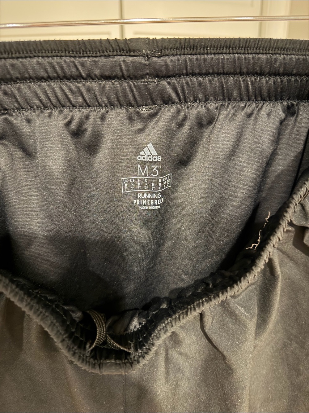 adidas Black Athletic Shorts with White Stripes - Picture 3 of 3